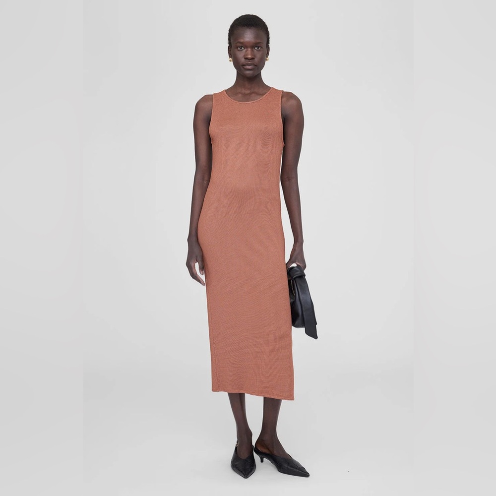 Anine Bing Bateau Neckline Knee-Length Dress Size Small